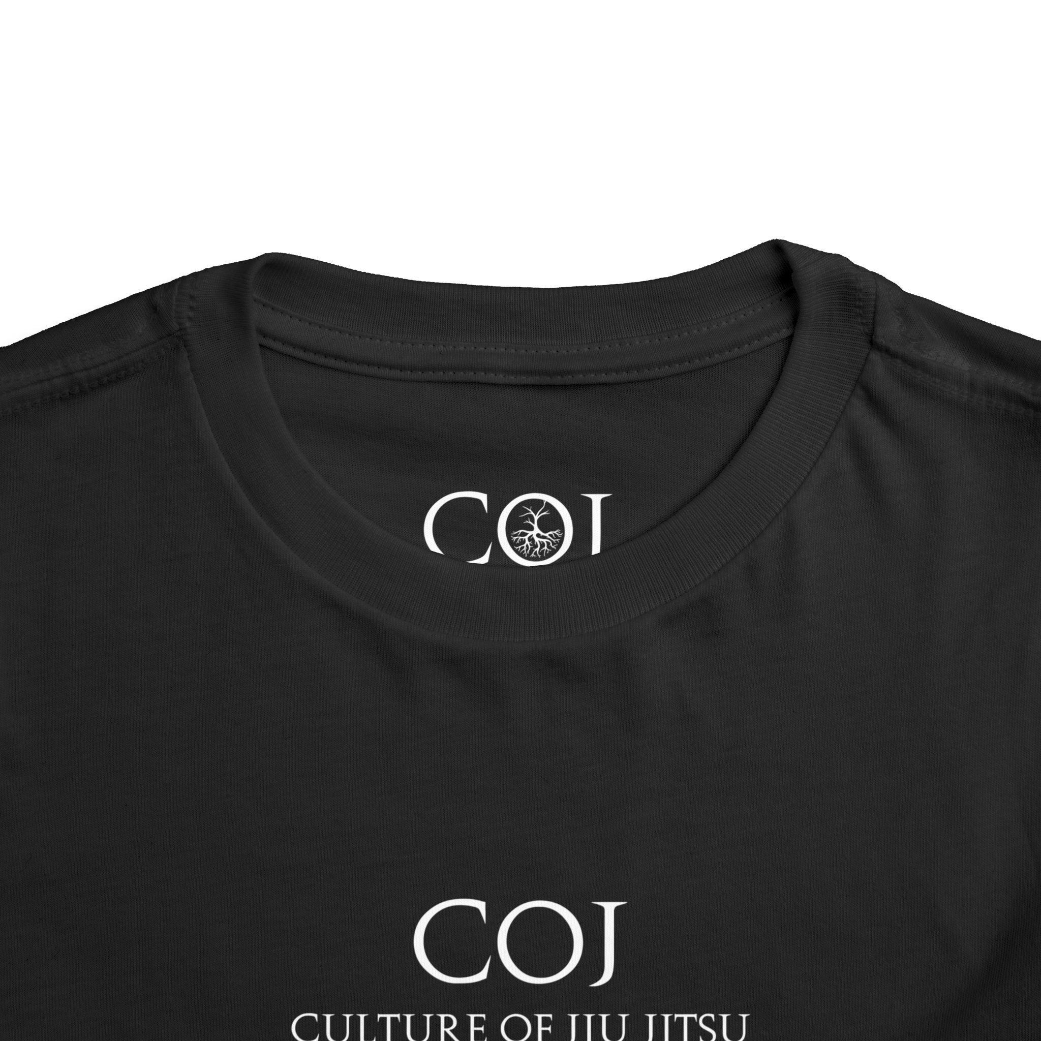 Toddler Tee — "COJ Culture of Jiu Jitsu" Logo Tee with Tree Root Back