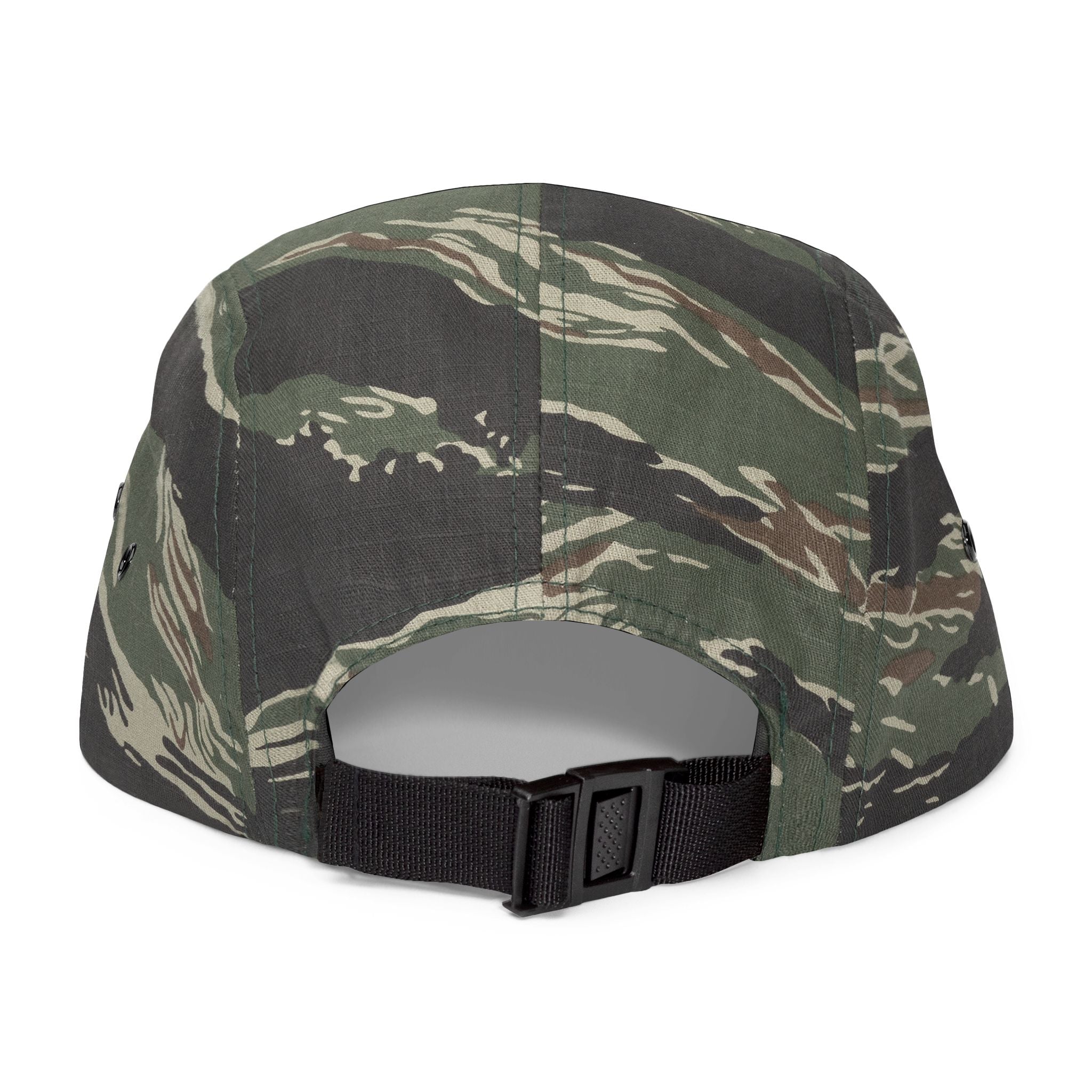 Embroidered COJ 5-Panel Cap — Olive Minimalist Casual Hat